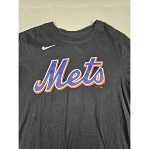 Nike New York Mets MLB Players T-Shirt Mens Large Black Graphic Tee N199P-00A